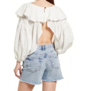 NWT Free People Zuri Ruffle Blouse